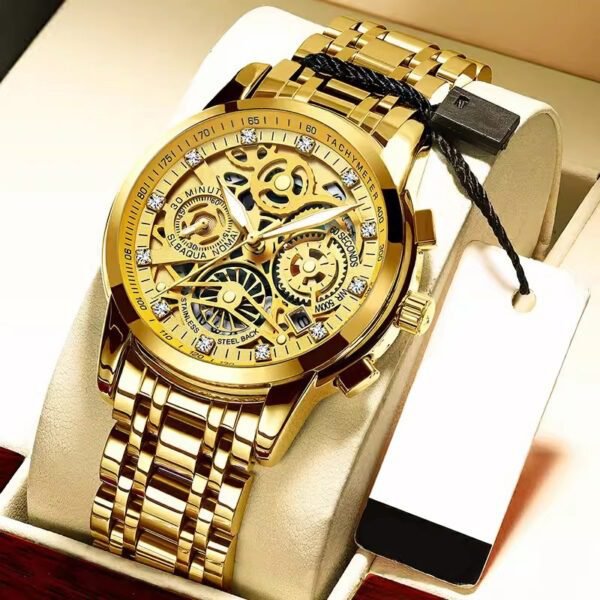 Men's Gold Quartz Watch